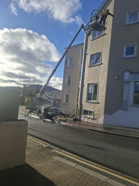 Power washing of walls and roofs of shop fronts, commercial buildings and apartments in Manor Hamilton, Count Leitrim by PJ Cleaning Services, Sligo, Ireland Power washing of walls and roofs of shop fronts, commercial buildings and apartments in Manor Hamilton, Count Leitrim by PJ Cleaning Services, Sligo, Ireland