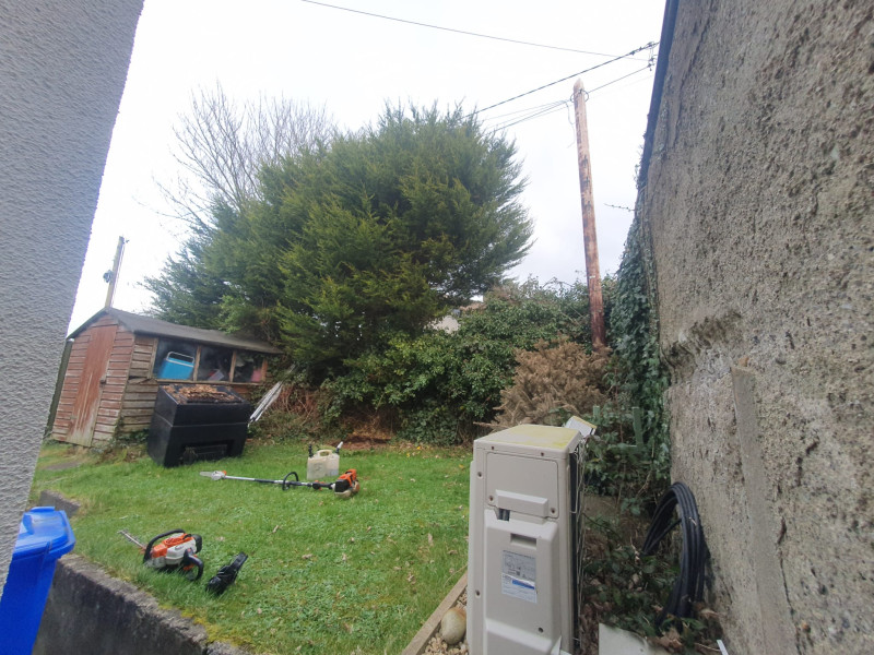 Before cutting hedge  in Sligo garden by P J Services, Ireland