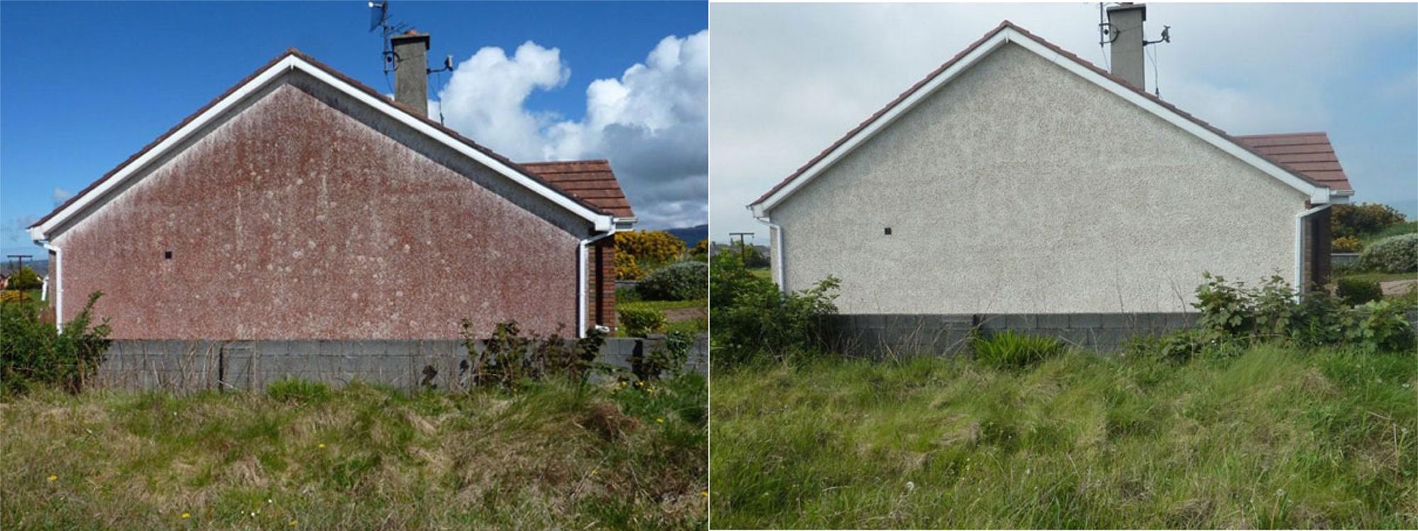 Power Washing - Wall, before & after cleaning by PJ Cleaning Services, Sligo Power Washing - Wall, before & after cleaning by PJ Cleaning Services, Sligo